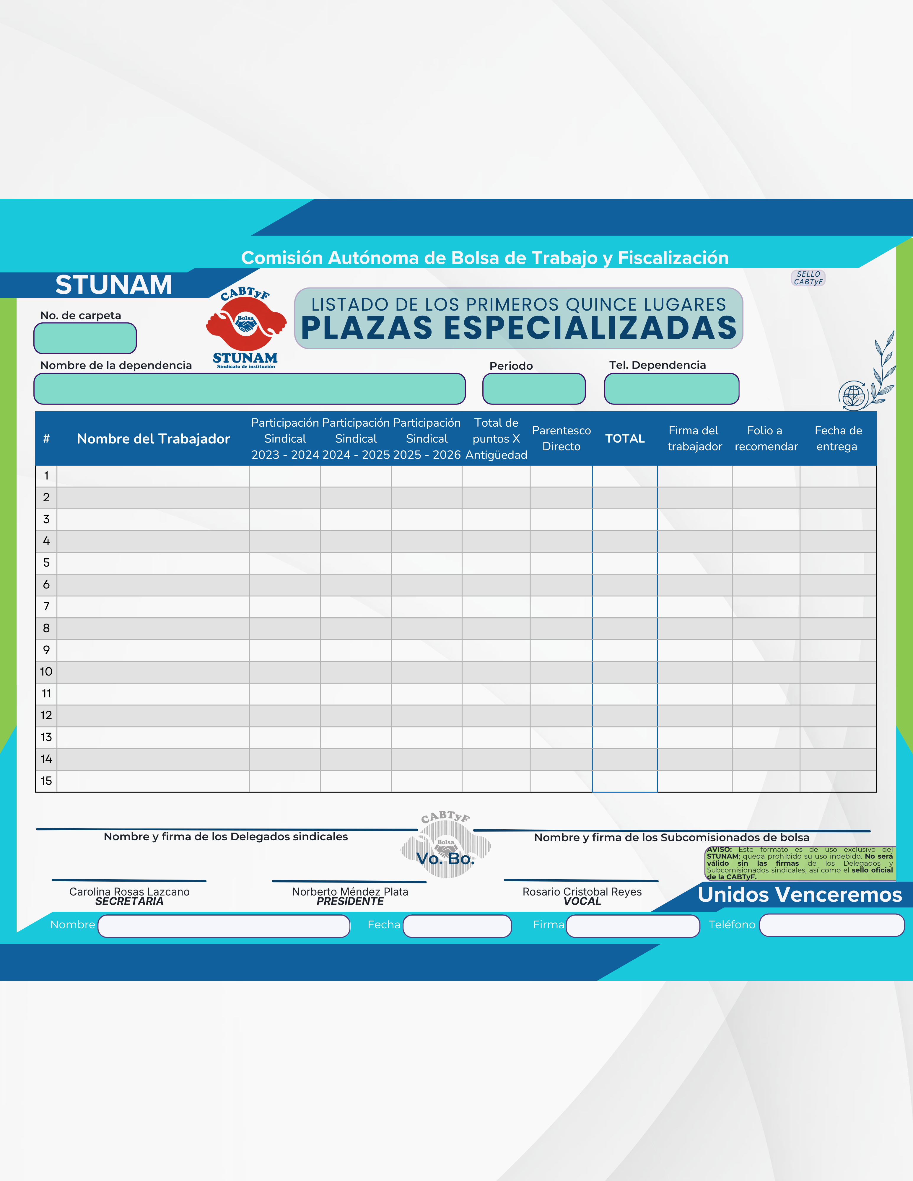 Miniatura de Listado plazas ESPECIALIZADAS